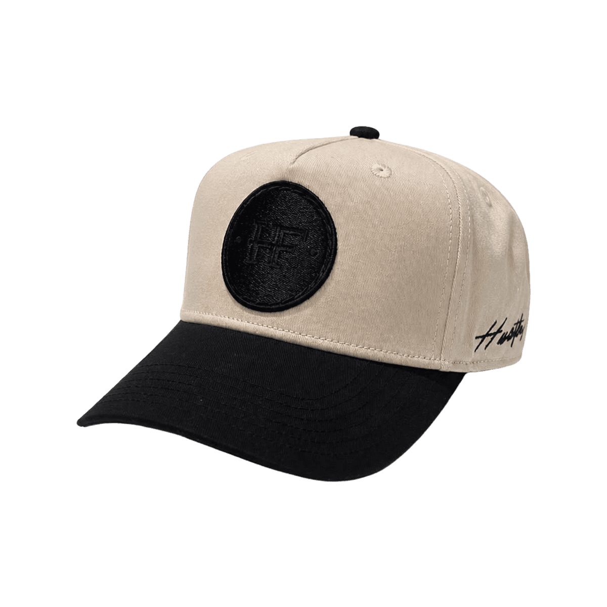HF Patch Cap — Cream & Black