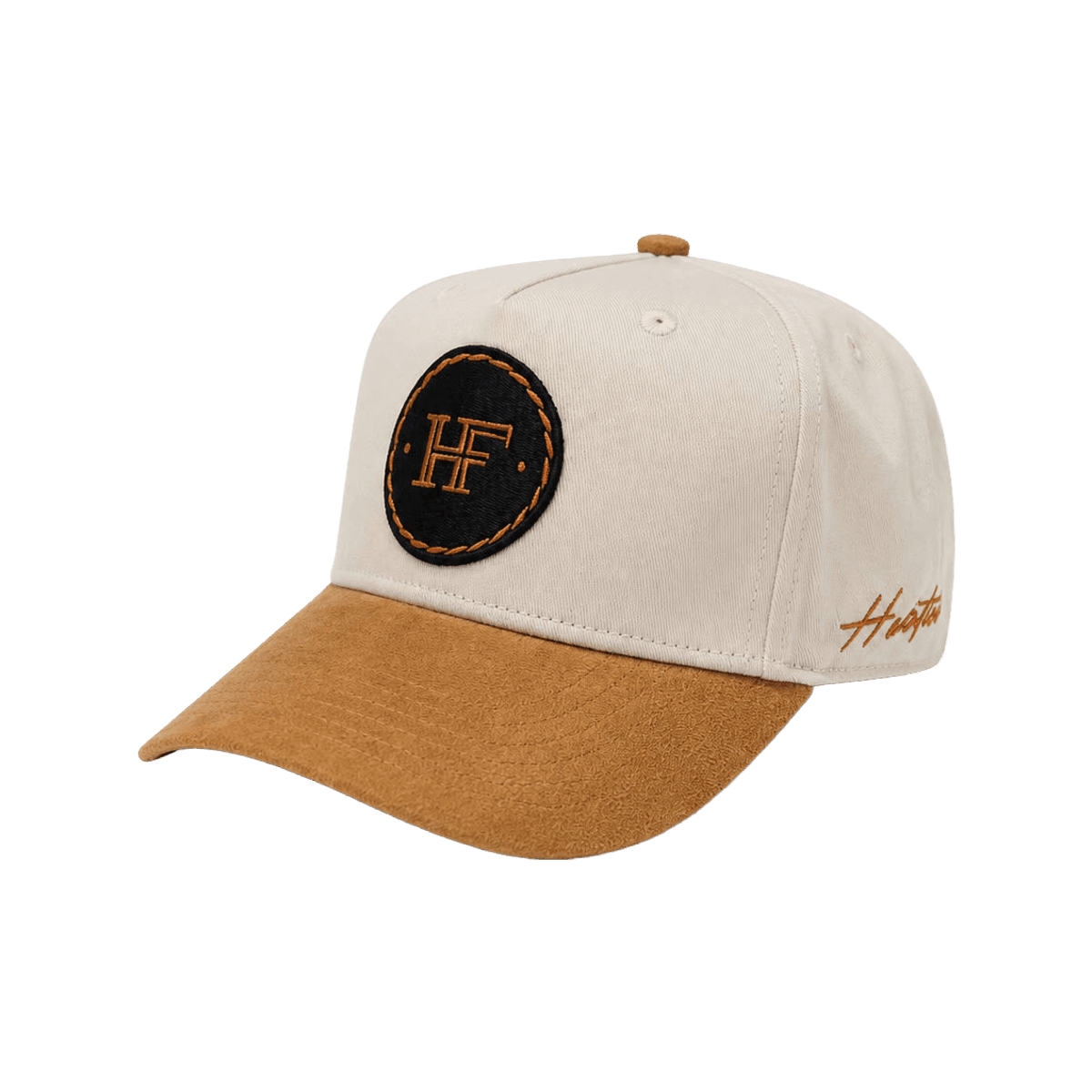 HF Patch Cap — Cream & Tan